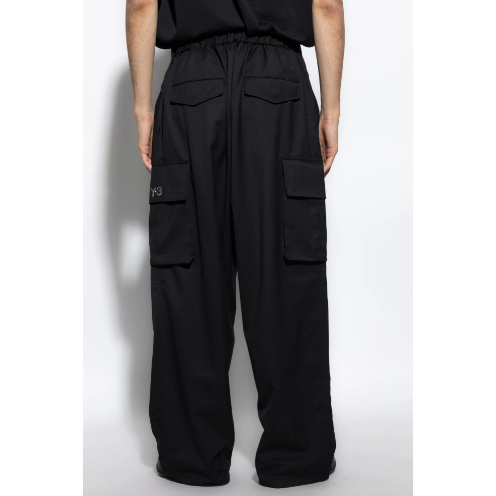 Y-3 Loszittende broek Black Heren