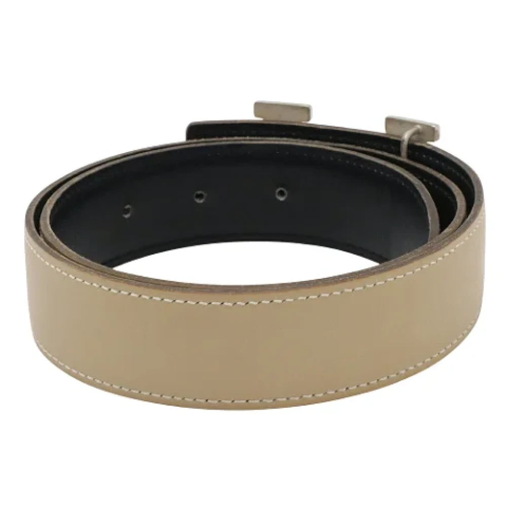 Hermès Vintage Pre-owned Leather belts Beige Dames