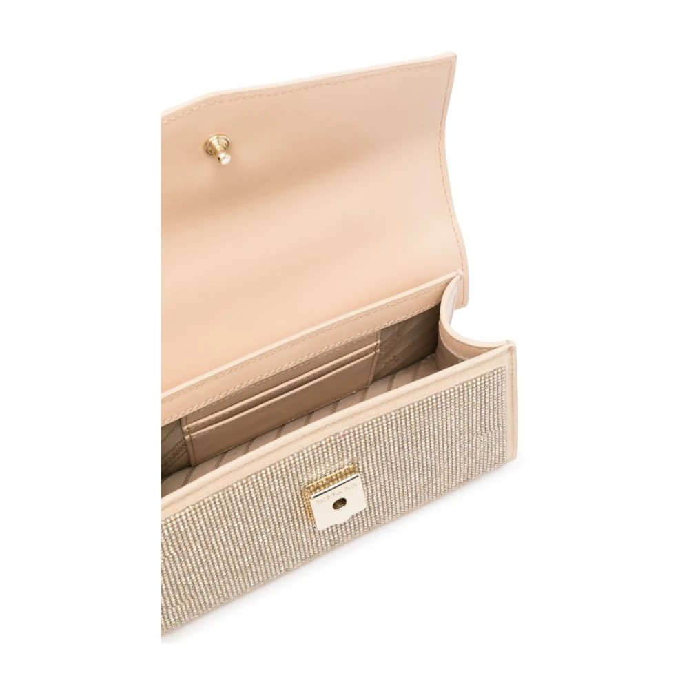 PATRIZIA PEPE Beige leren tas met strass Beige Dames