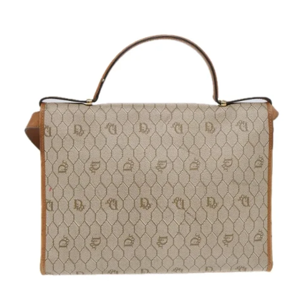 Dior Vintage Pre-owned Canvas dior-bags Beige Dames