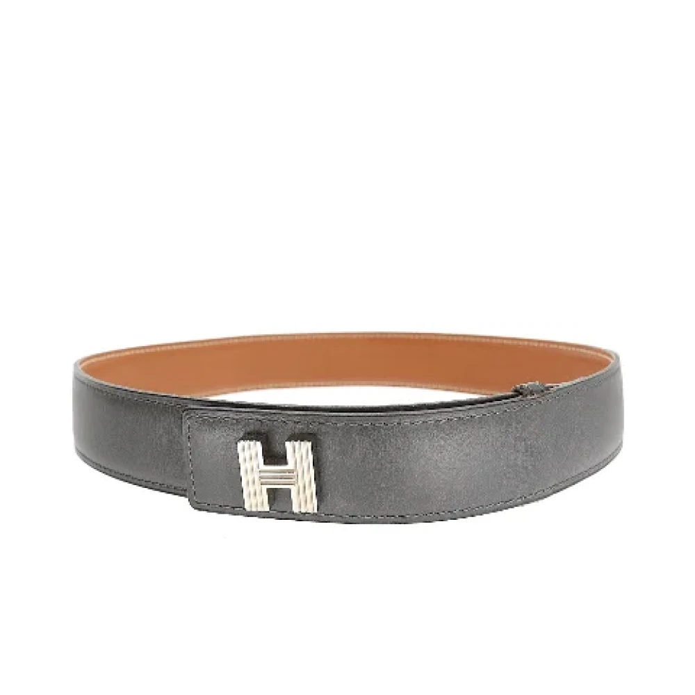 Hermès Vintage Pre-owned Leather belts Gray Dames
