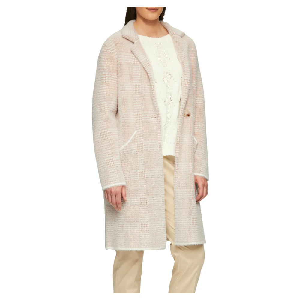 s.Oliver Gezellig Jacquard Gebreid Vest Beige Dames