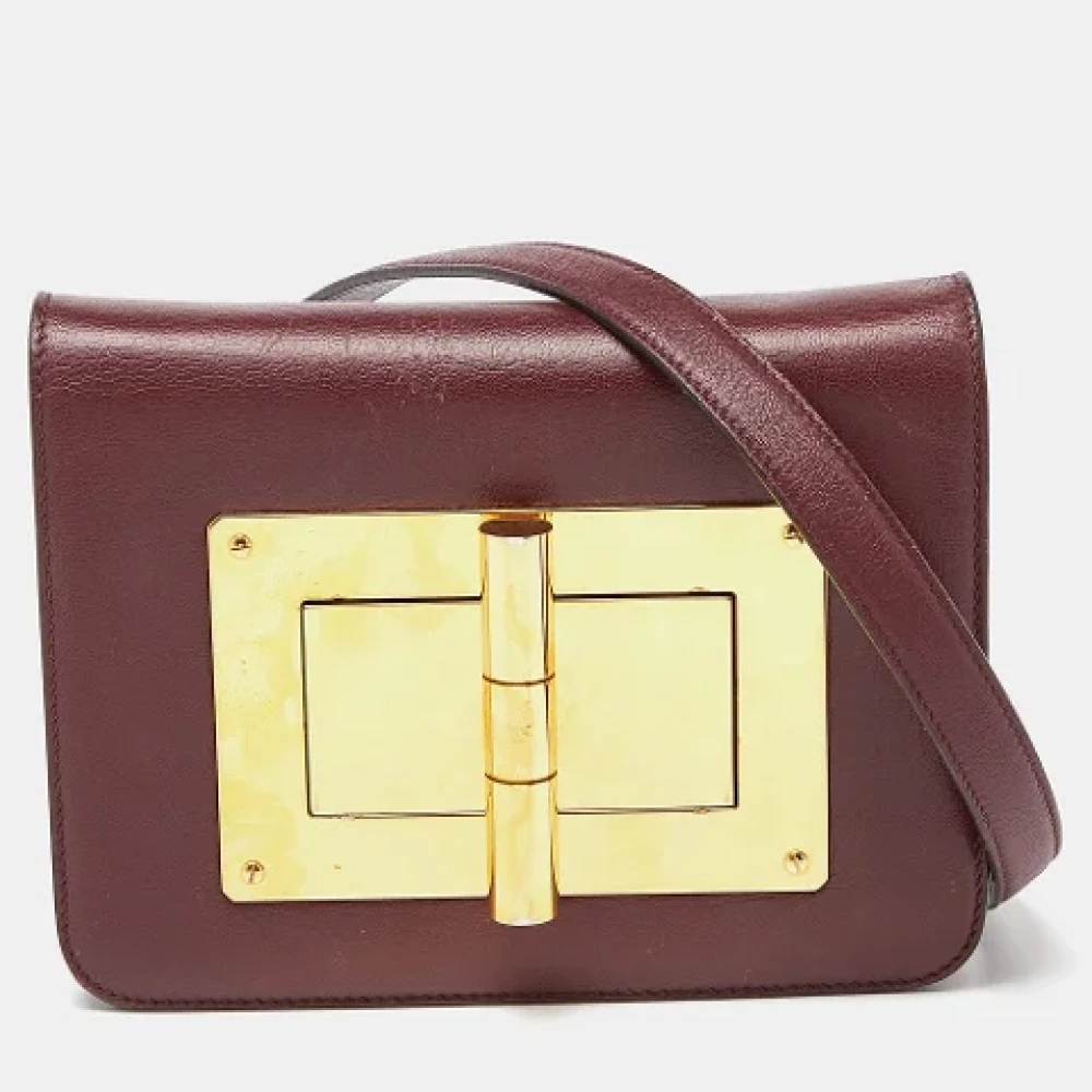 Tom Ford Pre-owned Leather crossbody-bags Red Dames