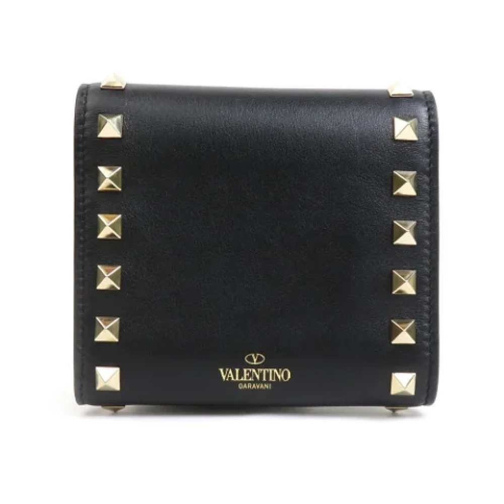 Valentino Vintage Pre-owned Leather wallets Black Dames