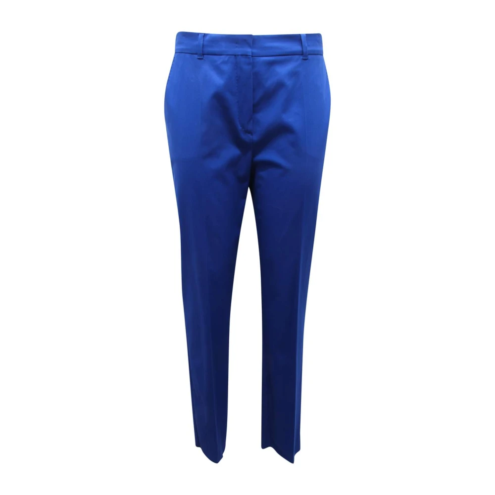 Max Mara Women's Blue Slim-Fit Trousers, 2XS, Studio Stemma Wo Trousers