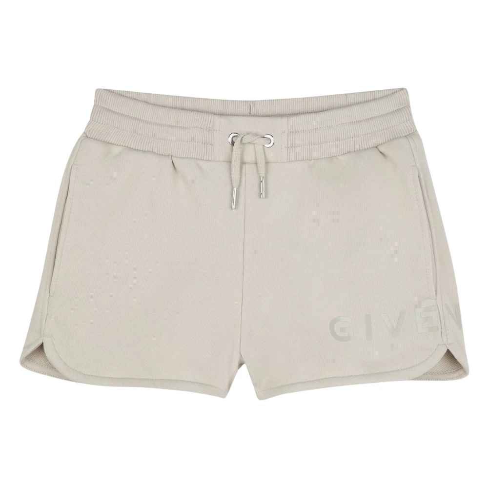 Givenchy Logo Beige Fleece Shorts Beige, Flicka