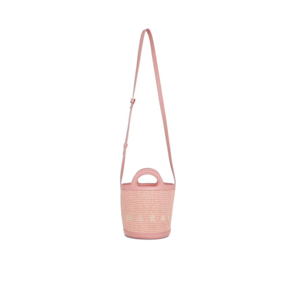 Marni Tropicalia Bucket Tas Vrouwen Trekkoord Pink Dames