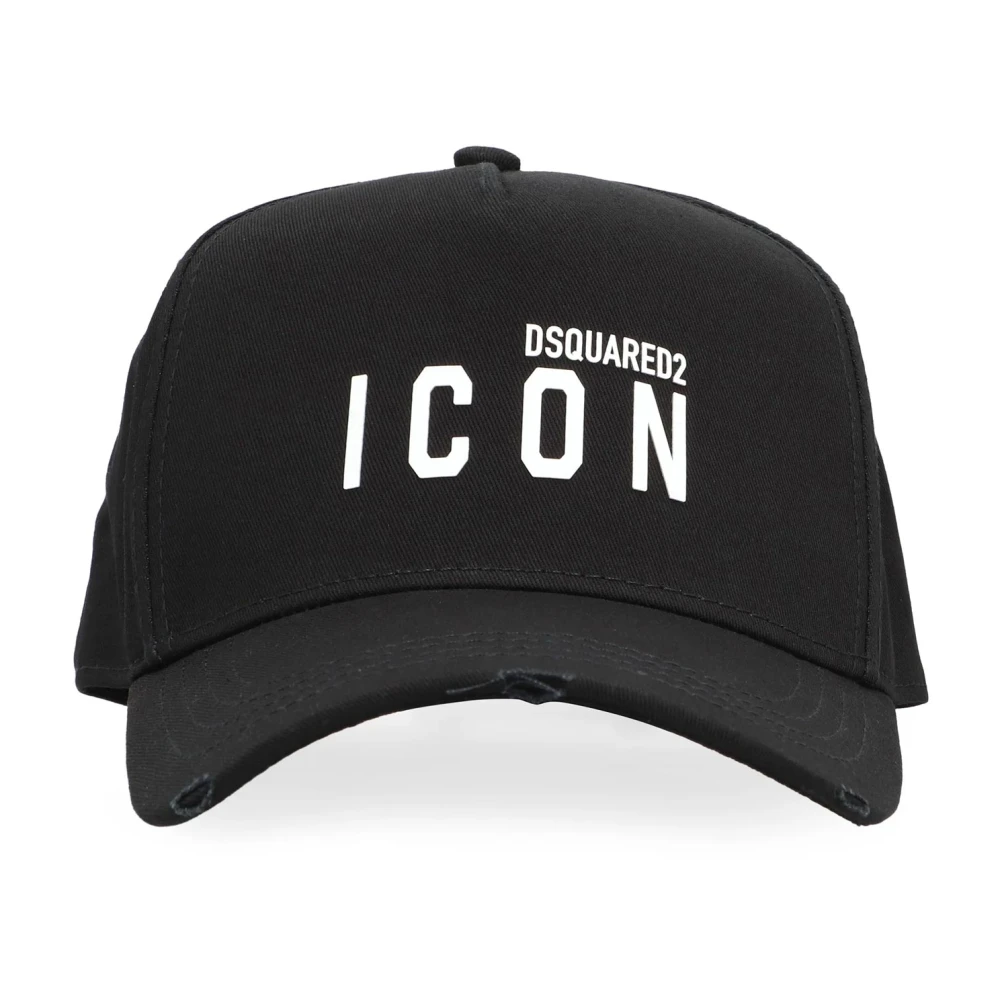 Dsquared2 Zwart Geborduurde Logo Hoed Black Heren