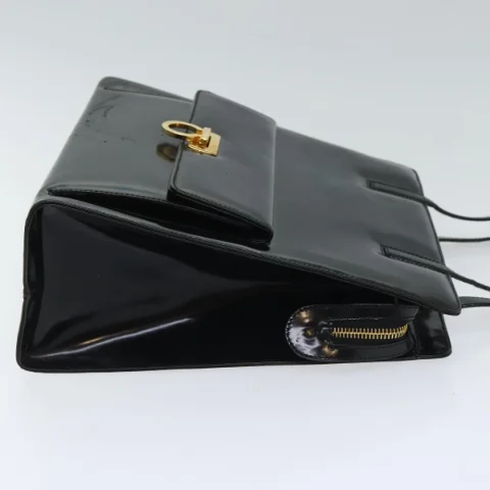 Salvatore Ferragamo Pre-owned Leather shoulder-bags Black Dames
