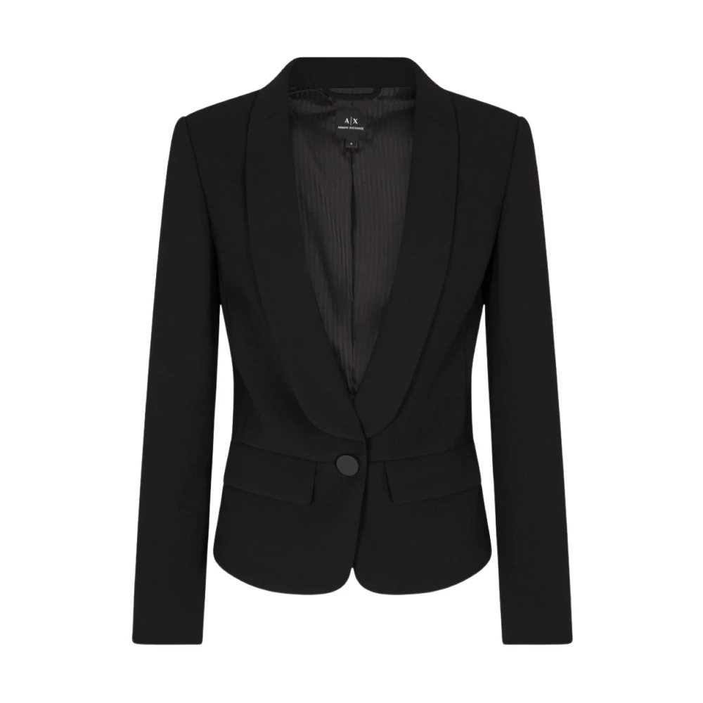 Armani Exchange Women's Black Blazers, 2XS, Jackets For Stylish Look