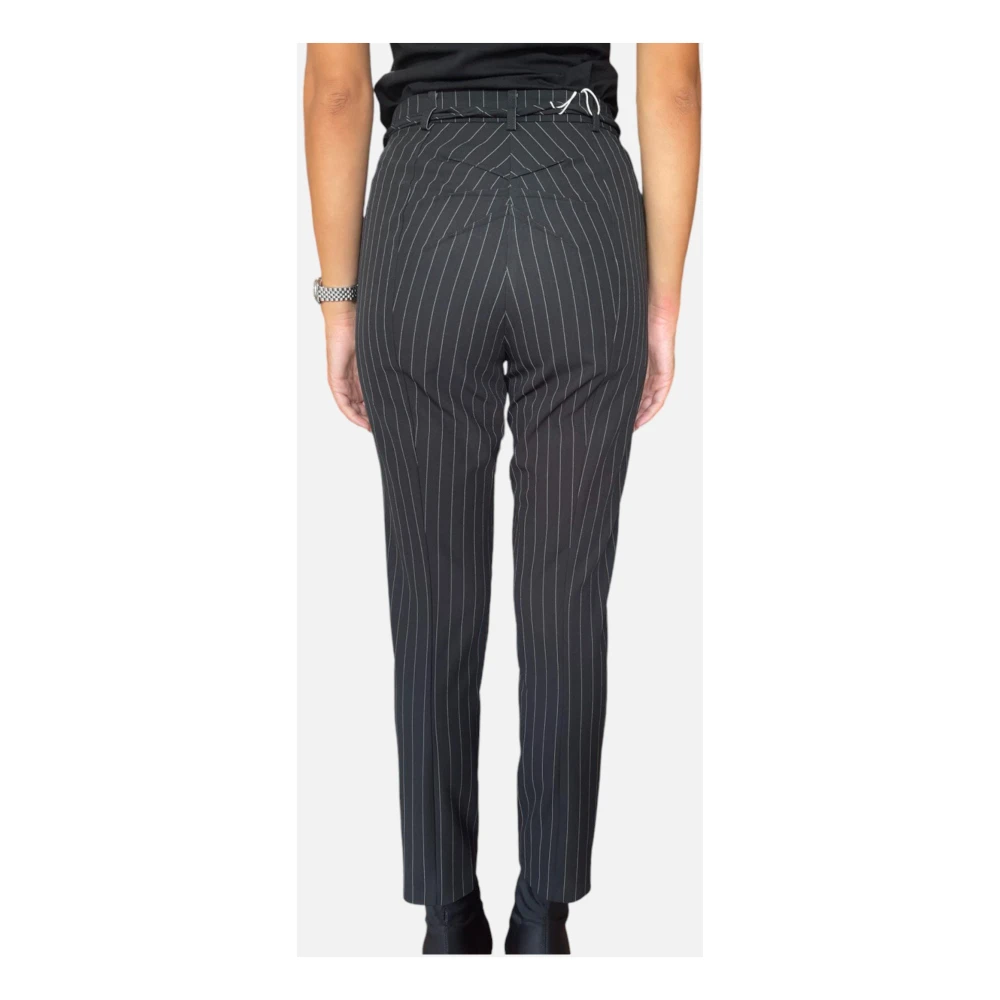 PATRIZIA PEPE Geruite Flanellen Slim Fit Broek Blue Dames