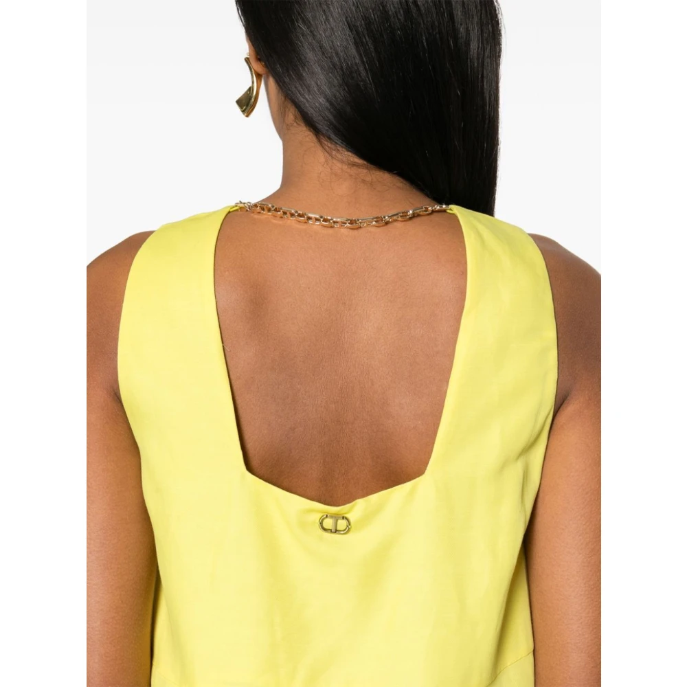 Twinset Short Dresses Yellow Dames