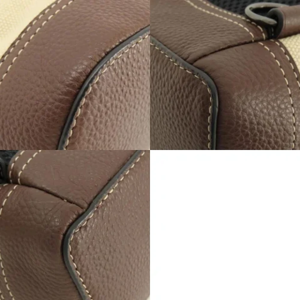 Coach Pre-owned Canvas shoulder-bags Brown Dames