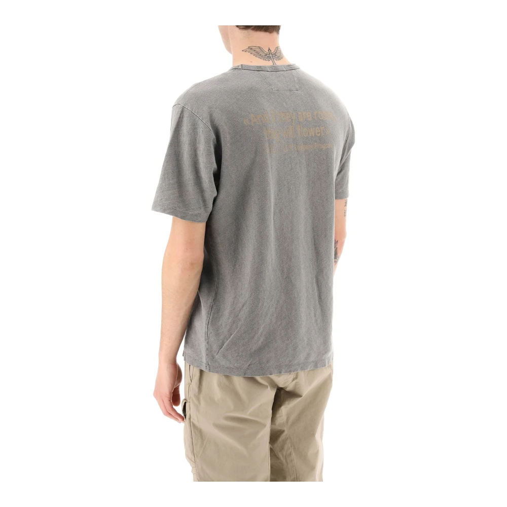 C.P. Company Grafisch Bedrukt Hennep T-Shirt Gray Heren