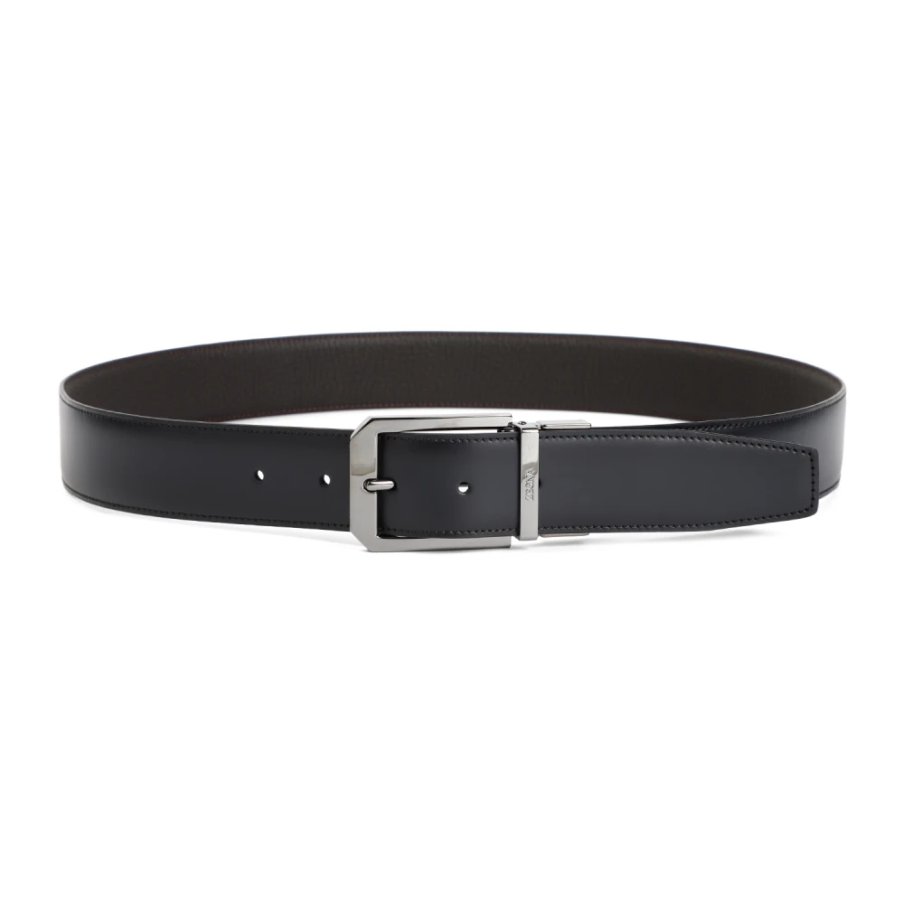 Ermenegildo Zegna Gekleurde Leren Riem Black Heren