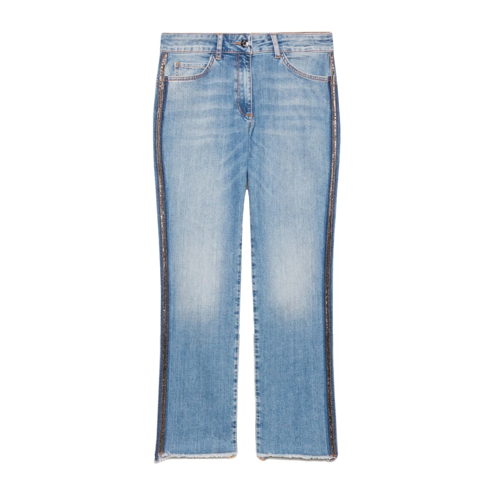 Elena Mirò Reguliere Jeans van BCI-gecertificeerd Katoen met Vintage Effect Blue Dames