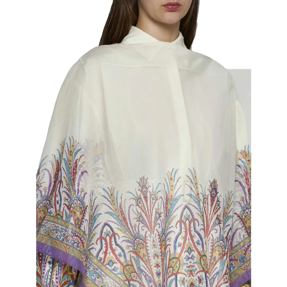 ETRO Paisley Boothals Cape Jas Multicolor Dames