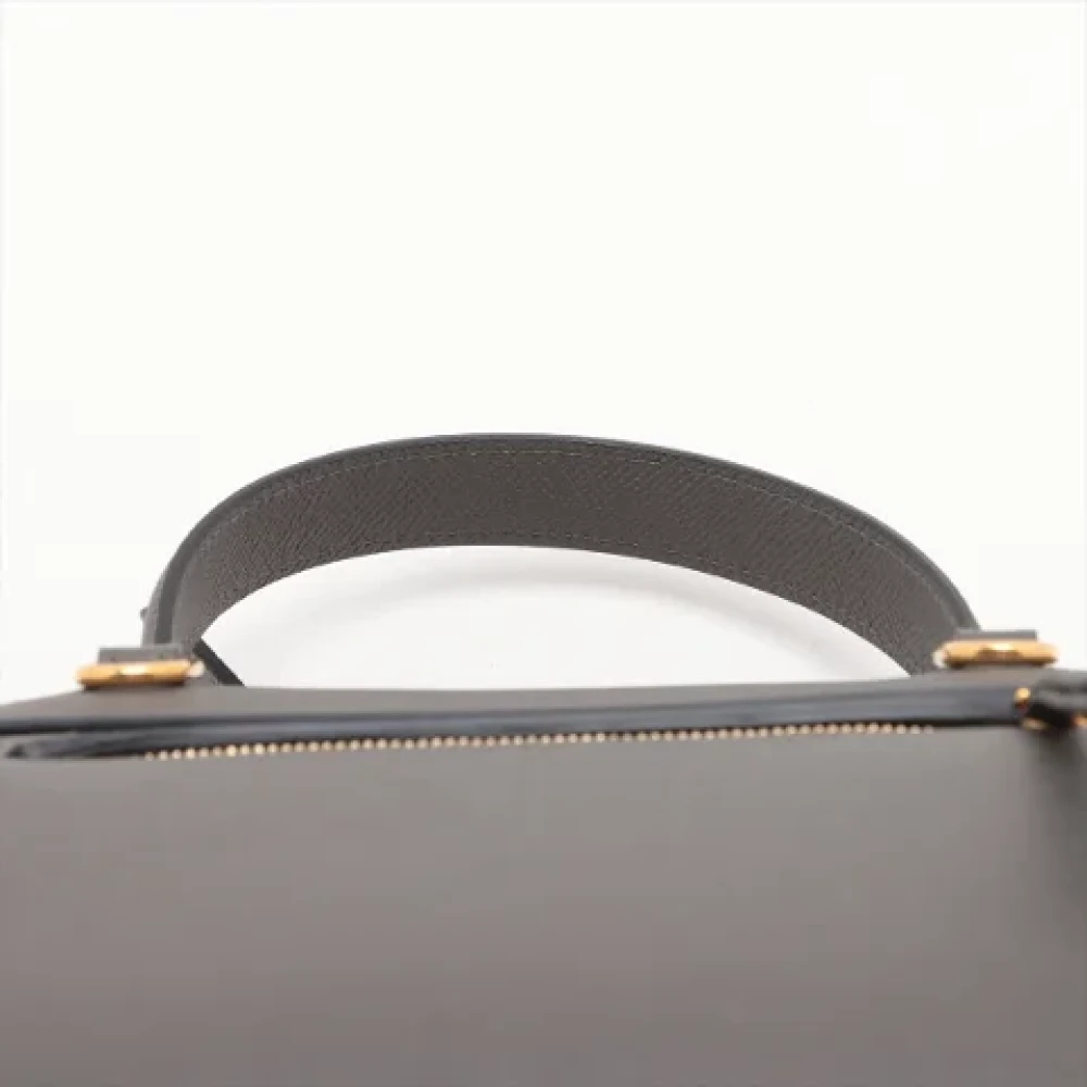 Celine Vintage Pre-owned Leather handbags Gray Dames