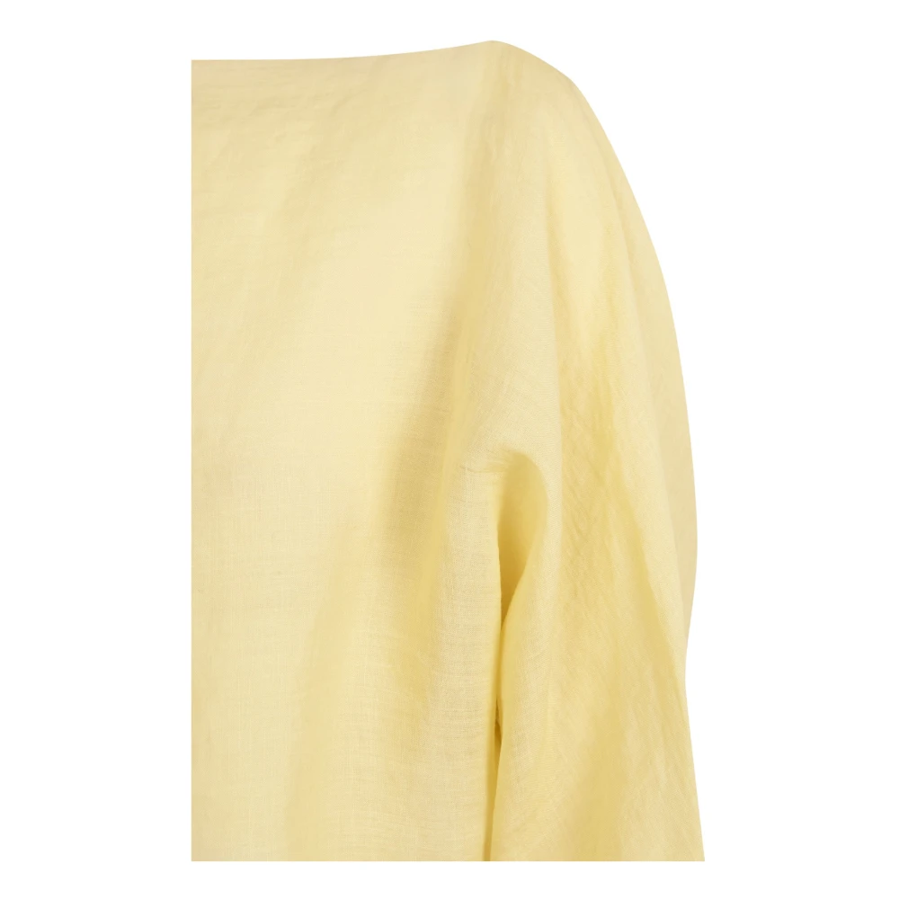 Cortana Yo top in lichtgeel ramie Yellow Dames