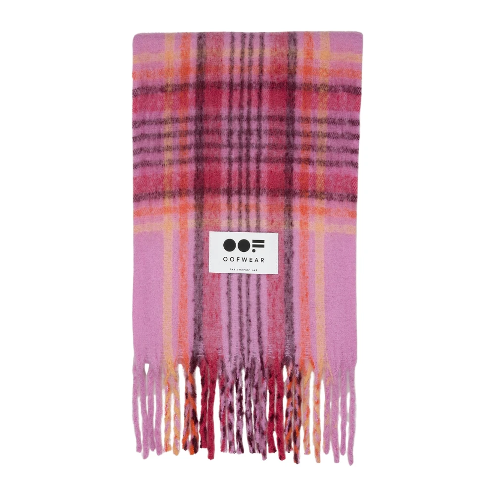 OOF Wear Rosa Fransig Lång Scarf Pink, Unisex