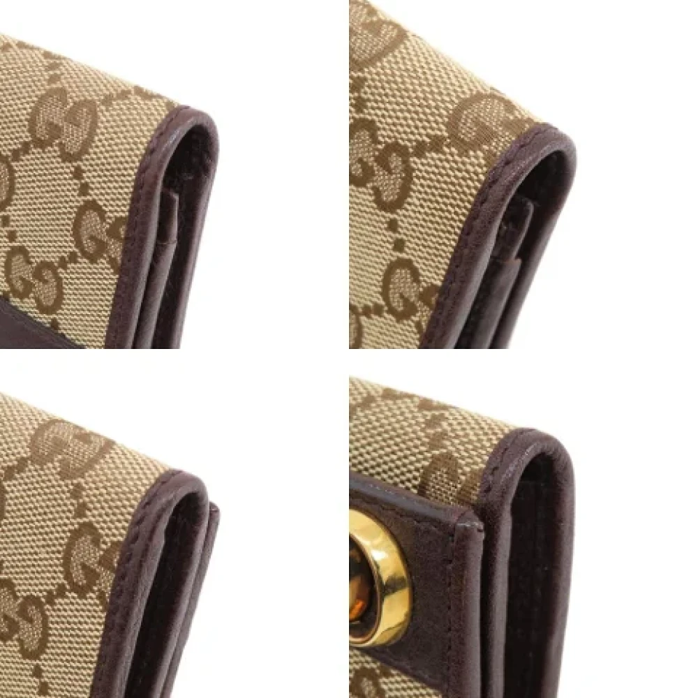 Gucci Vintage Pre-owned Canvas wallets Beige Dames
