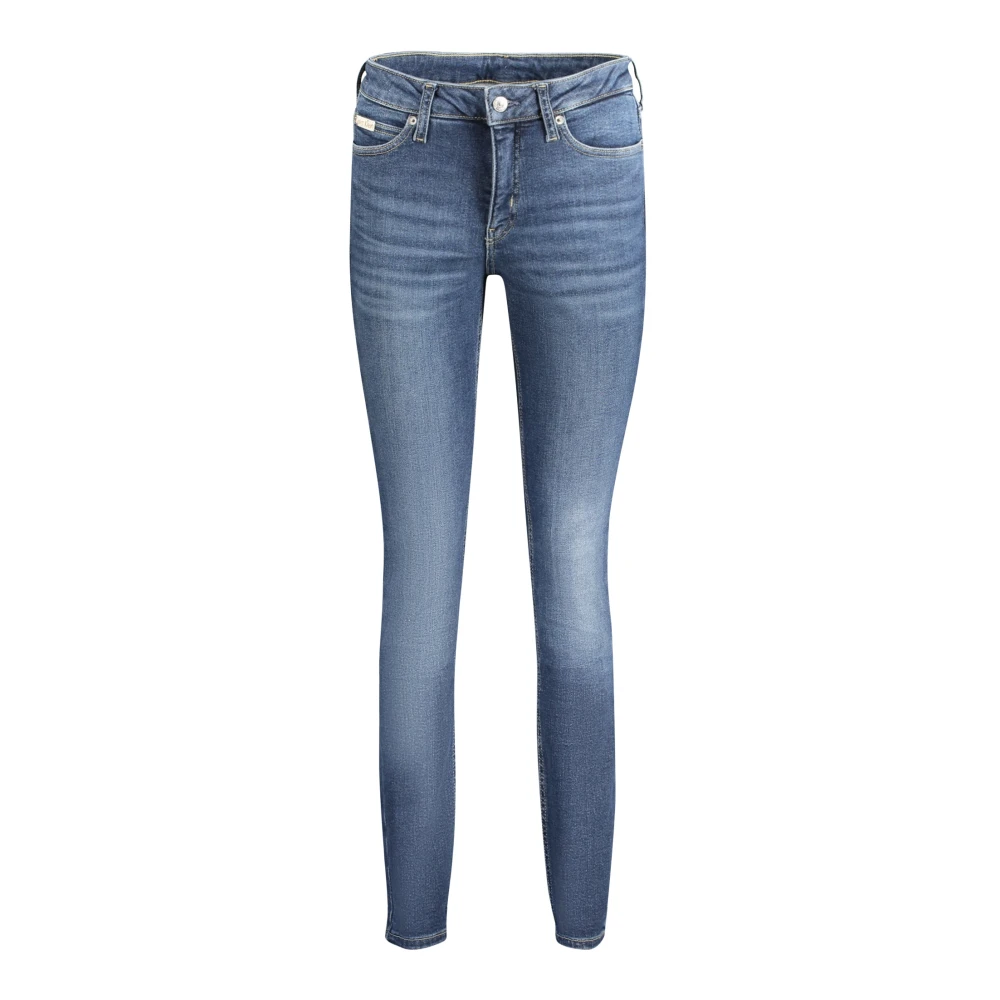 Calvin Klein Blauwe Skinny Jeans met Gewassen Effect Blue Dames