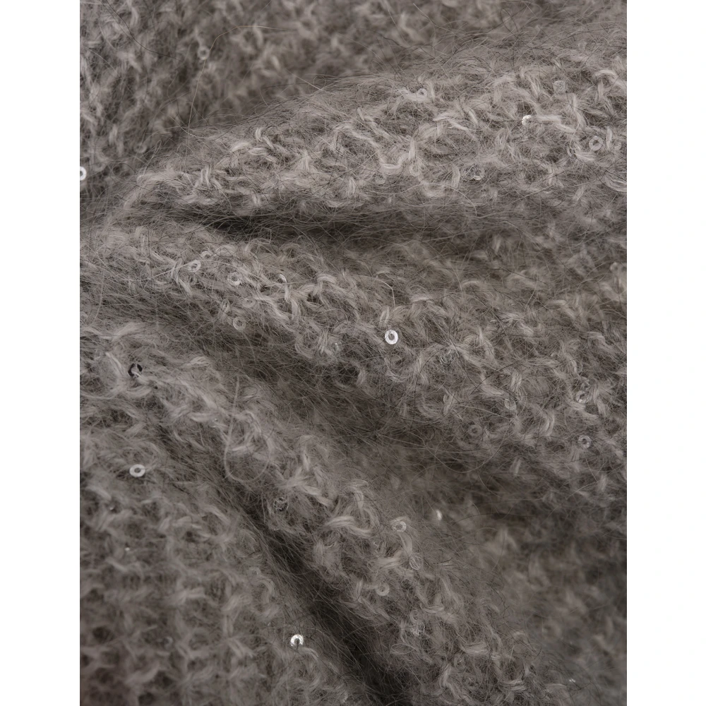 Fabiana Filippi Mohair Blend Grijze Trui Gray Dames