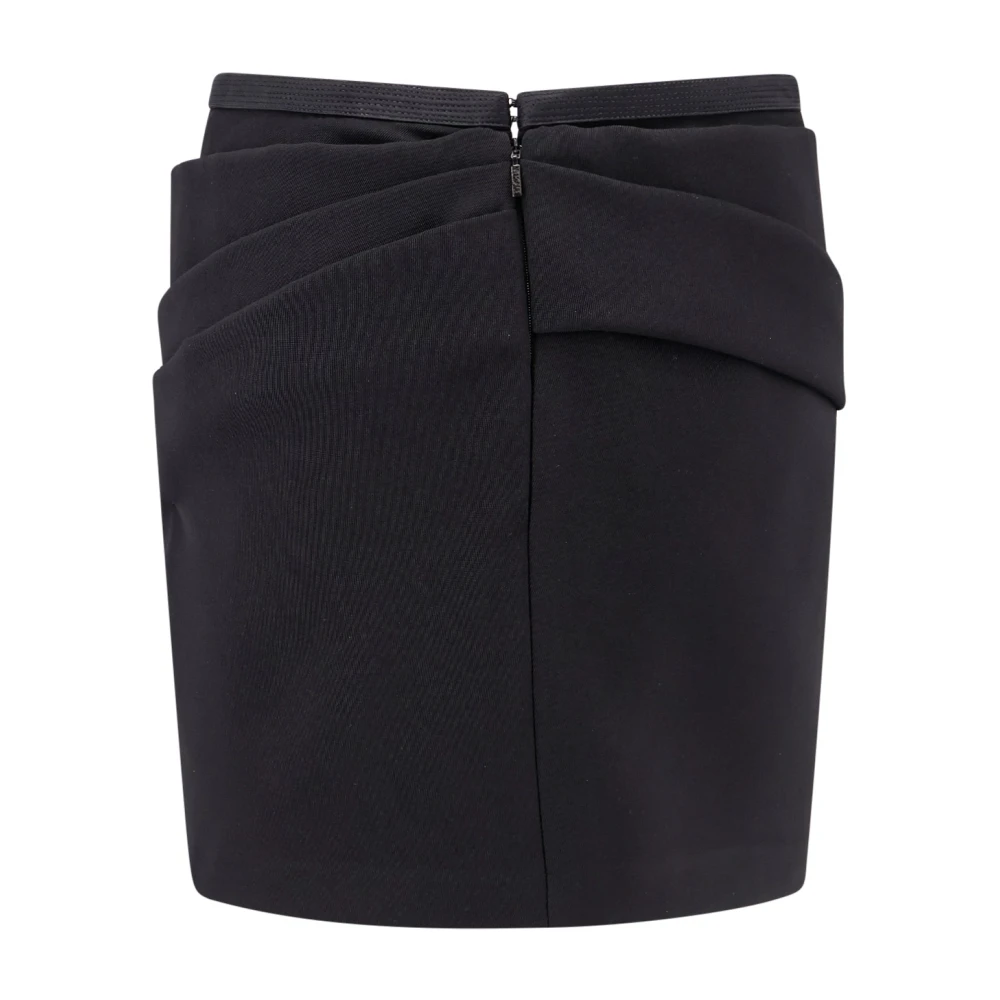 Versace Zwarte wollen rok met Medusa-detail Black Dames