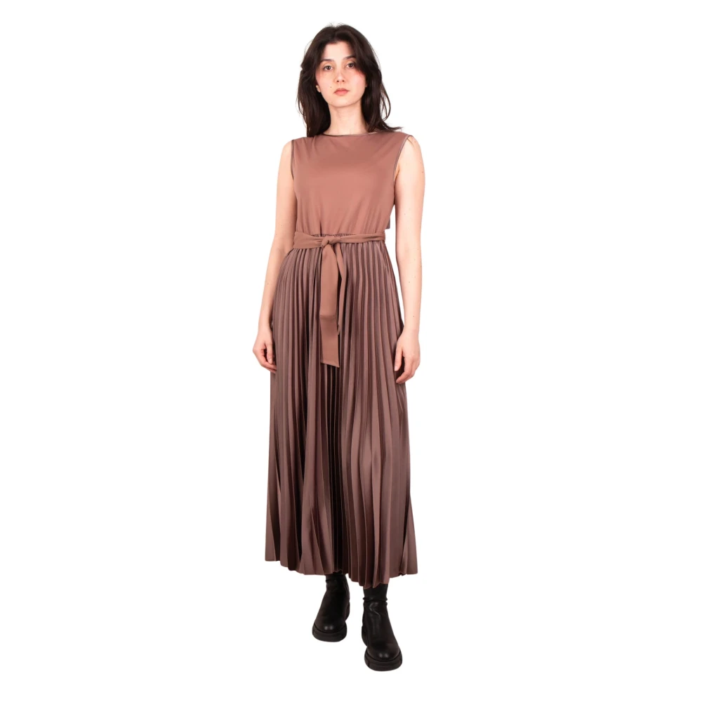 Weekend Max Mara Women's Brown Midi Dresses, Xs, Samuele Jersey Kleid