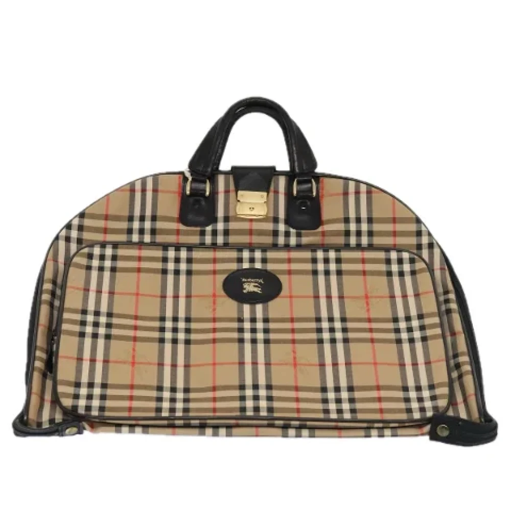 Burberry Vintage Pre-owned Canvas travel-bags Beige Dames