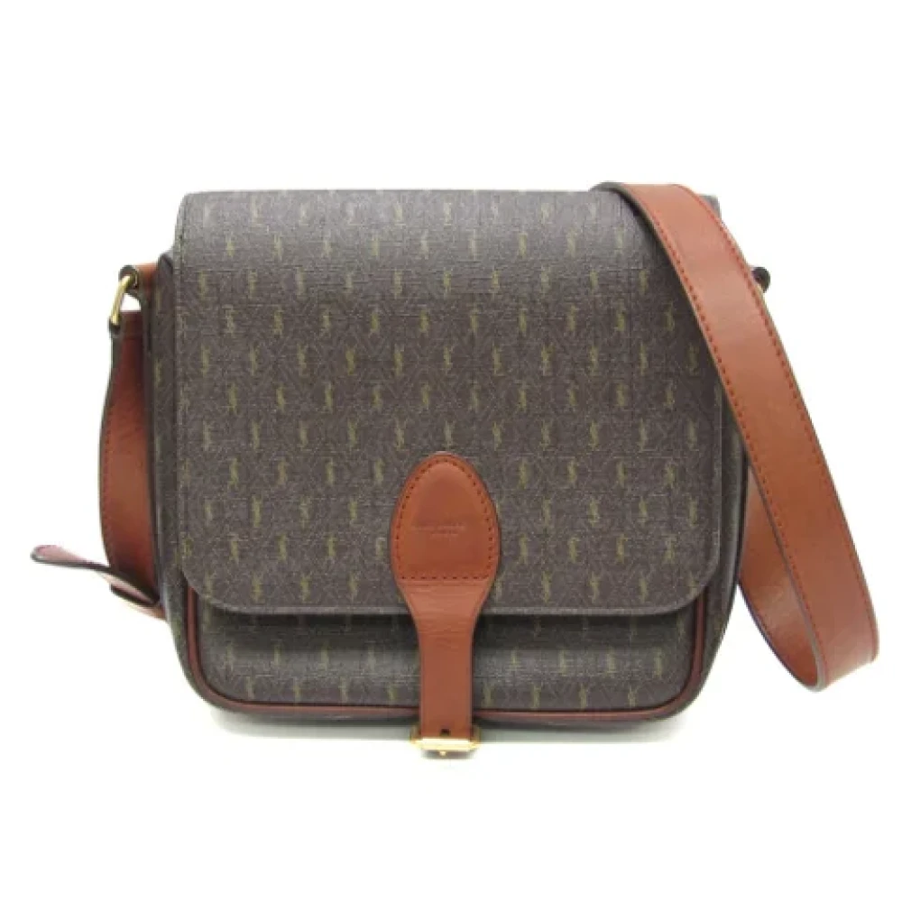 Yves Saint Laurent Vintage Pre-owned Leather shoulder-bags Brown Dames