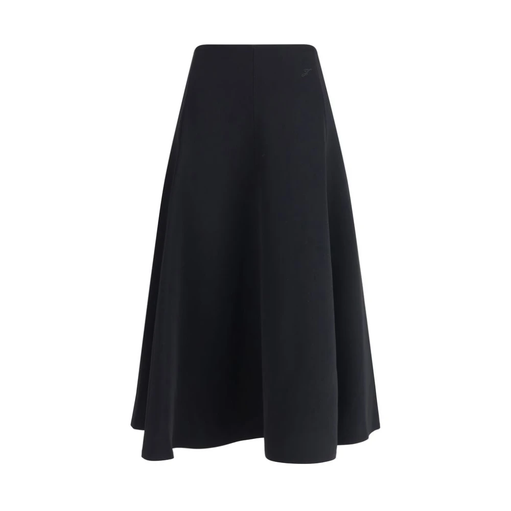 Jacquemus Women's Black Flared Triangle Skirt Midi Length - Midi Skirts - M - Skirts