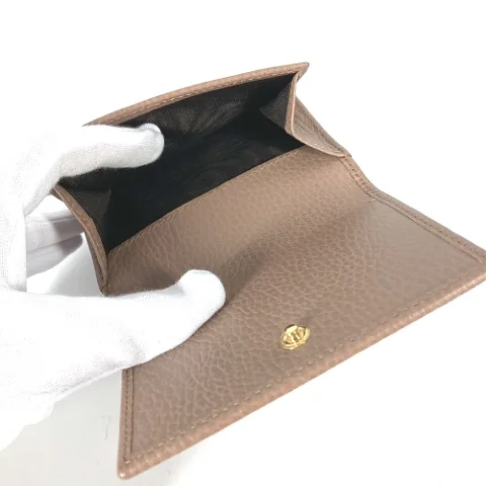 Gucci Vintage Pre-owned Leather wallets Beige Dames