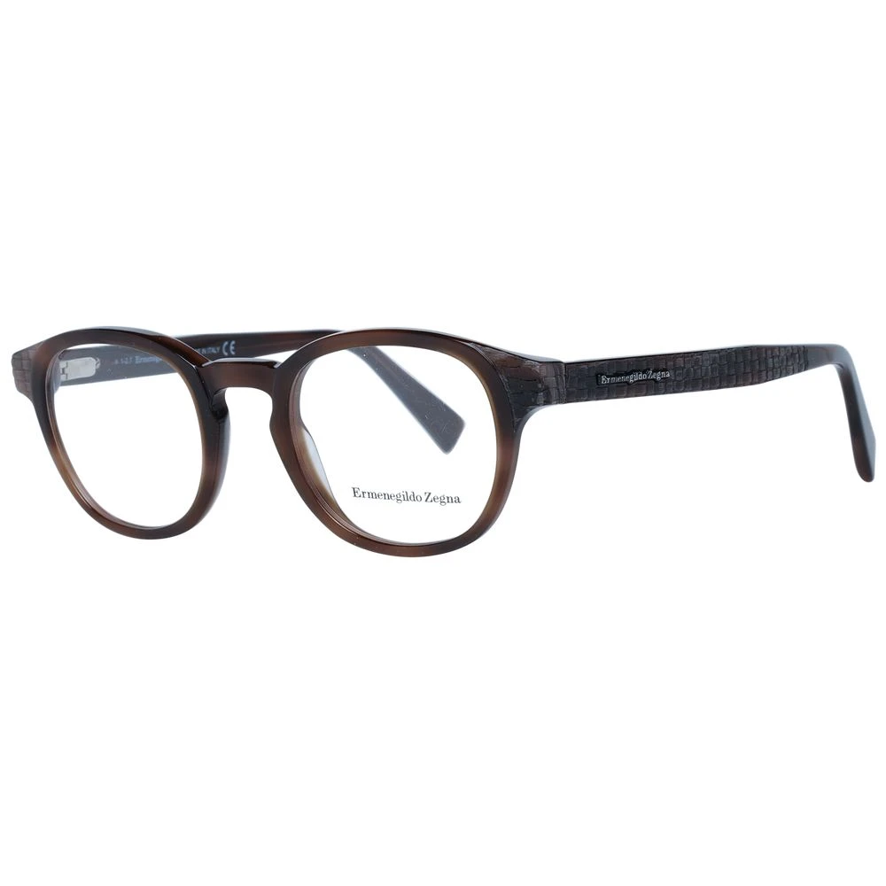 Zegna Unisex Brown Round Optical Frames