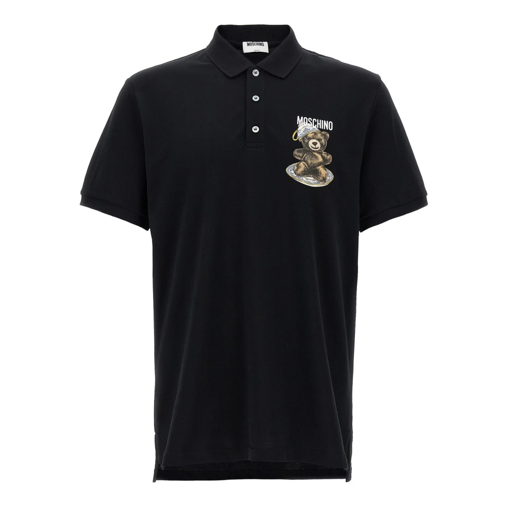 Moschino Men's Black Press Polo Shirt