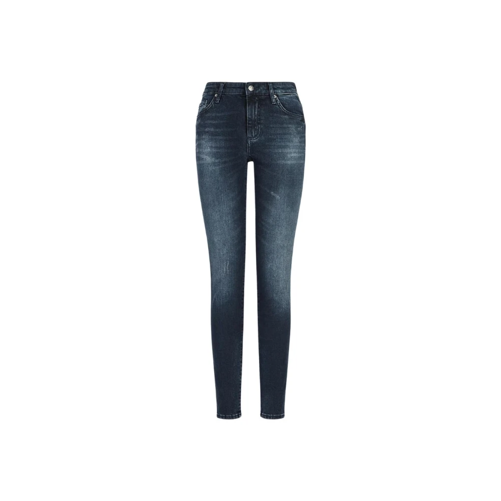 Armani Exchange Blå Indigo Denim Super Skinny Jeans
