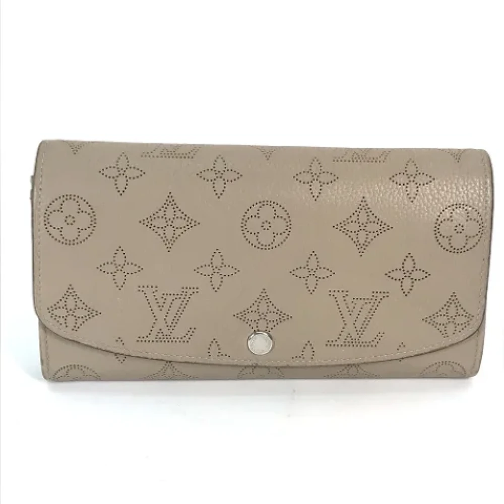 Louis Vuitton Vintage Pre-owned Leather wallets Beige Dames