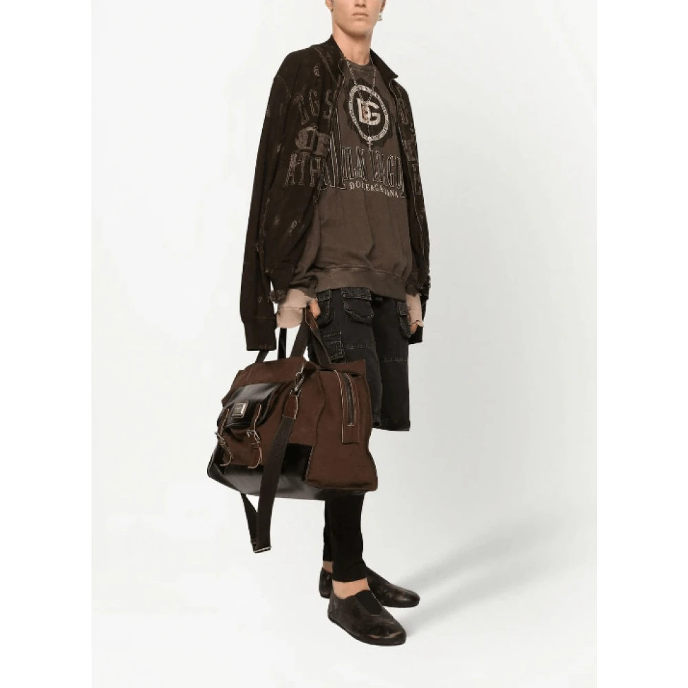 Dolce & Gabbana Rookzwarte Cargo Denim Shorts Black Heren