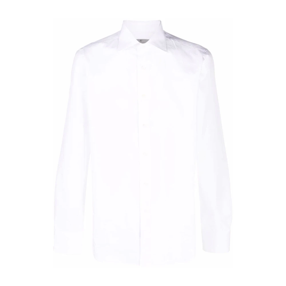 Canali Witte Overhemden voor Mannen White Heren