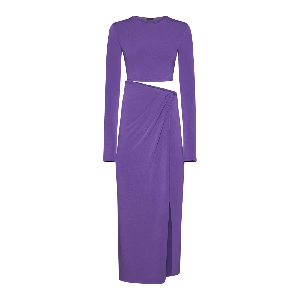 Andamane Paarse Cut-Out Midi Jurk Purple Dames