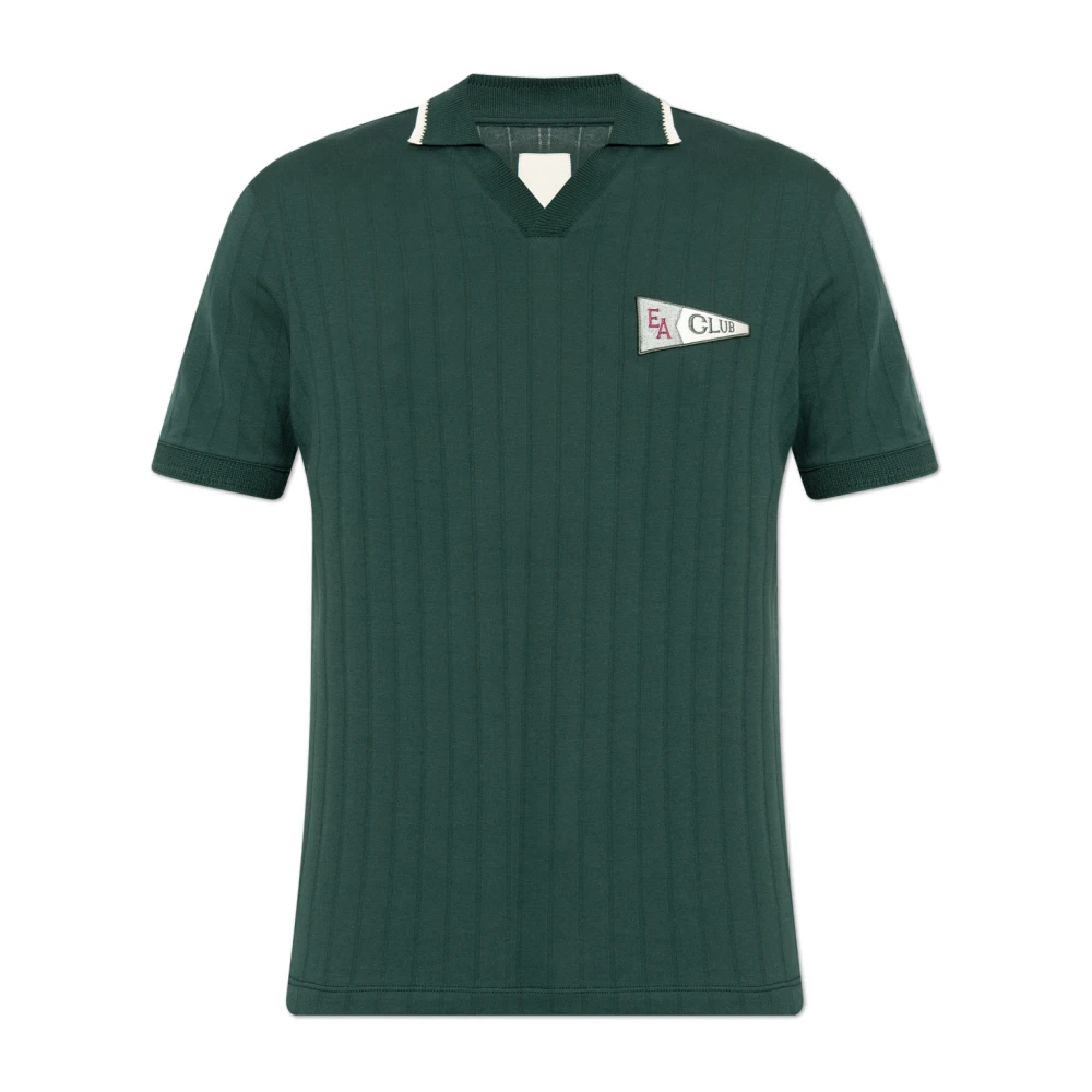 Emporio Armani Mannelijk Groente Tops Heren, Groen, 2XL, Katoen, Polo Shirt Met Logopatch