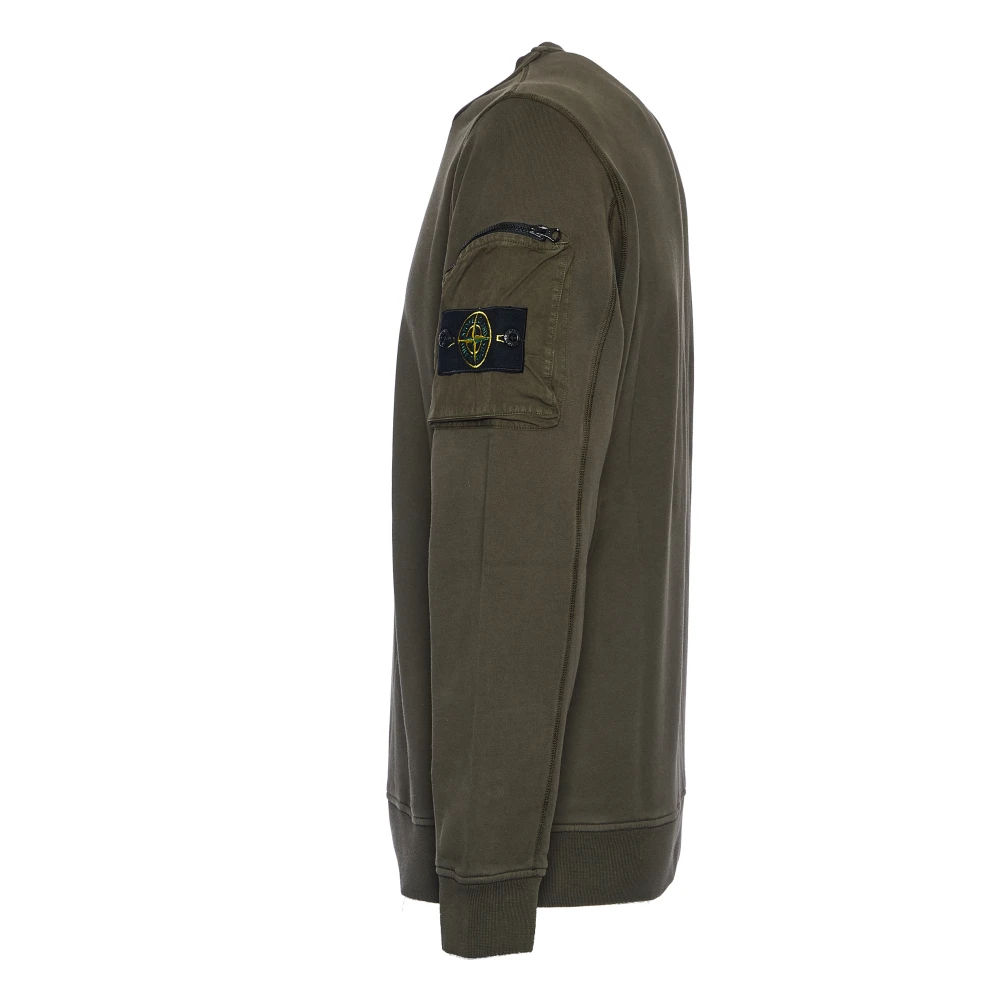 Stone Island Casual katoenen fleece sweatshirt Brown Heren
