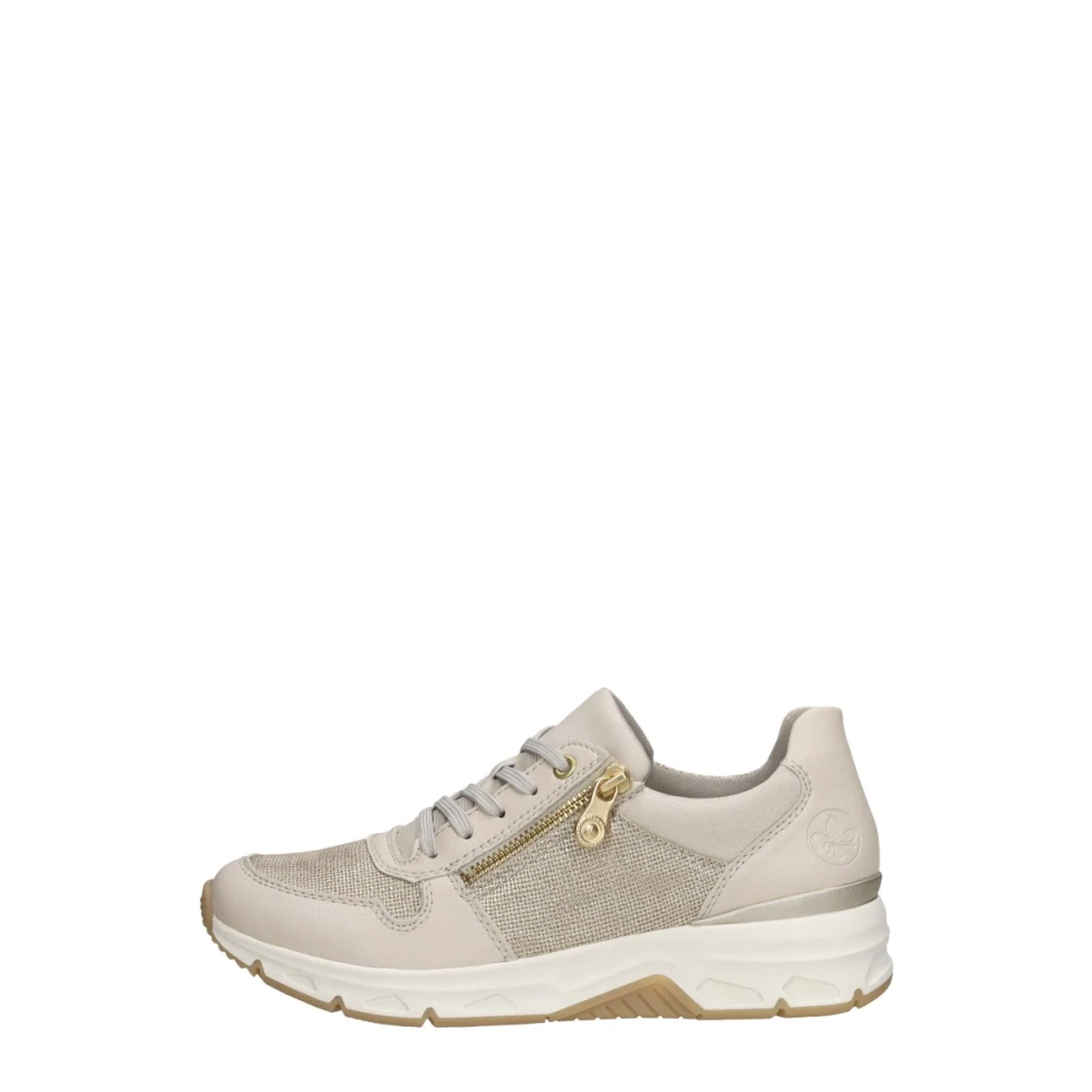 Rieker Veterschoenen Laag Dames Schoenen Beige