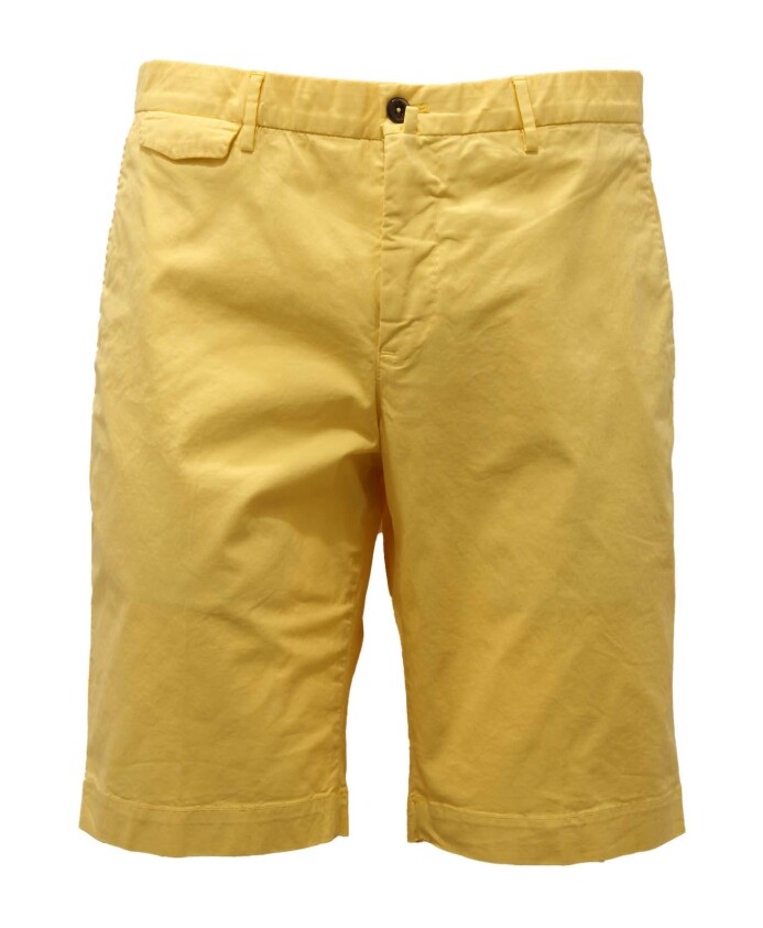 shorts-bermuda-en-tissu-stretch-jaune