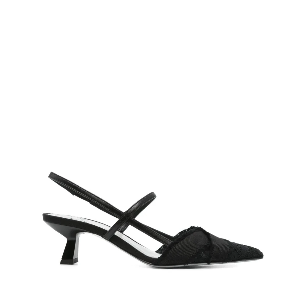 Mesh Slingback Pumps