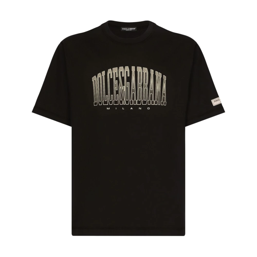 Dolce & Gabbana Zwarte T-shirts & Polos voor mannen Black Heren