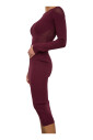 robe-midi-bordeaux