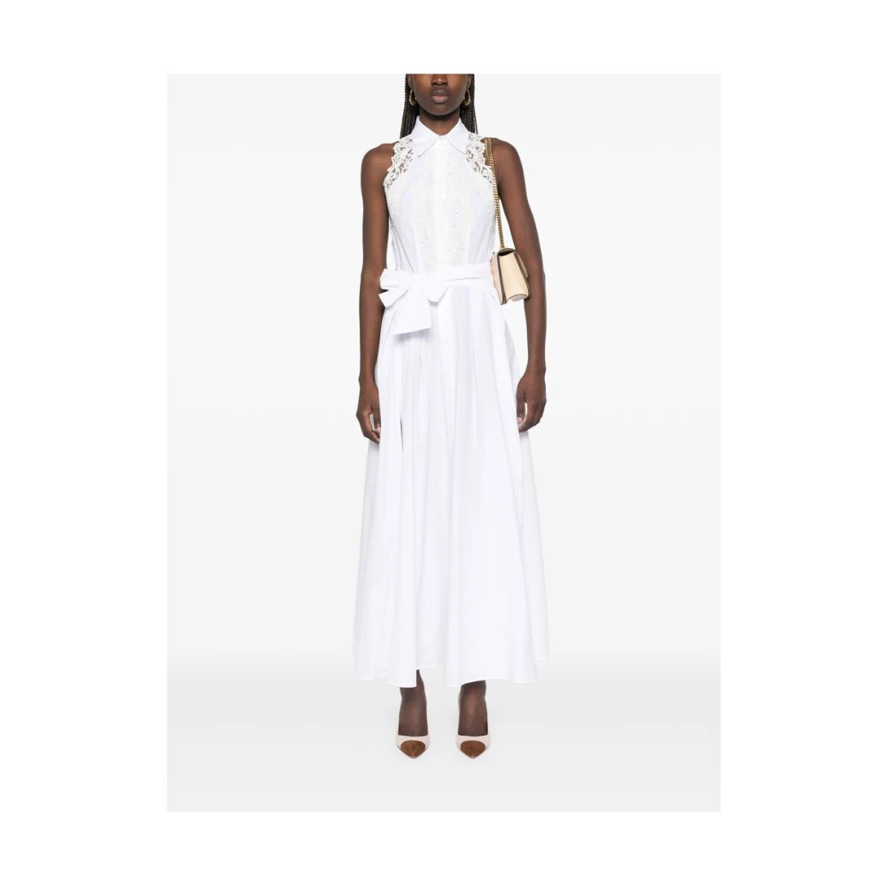 Ermanno Scervino Witte Jurk met Riem White Dames
