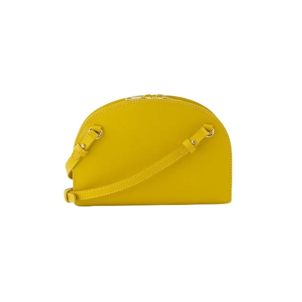 A.p.c. Leather shoulder-bags Yellow Dames