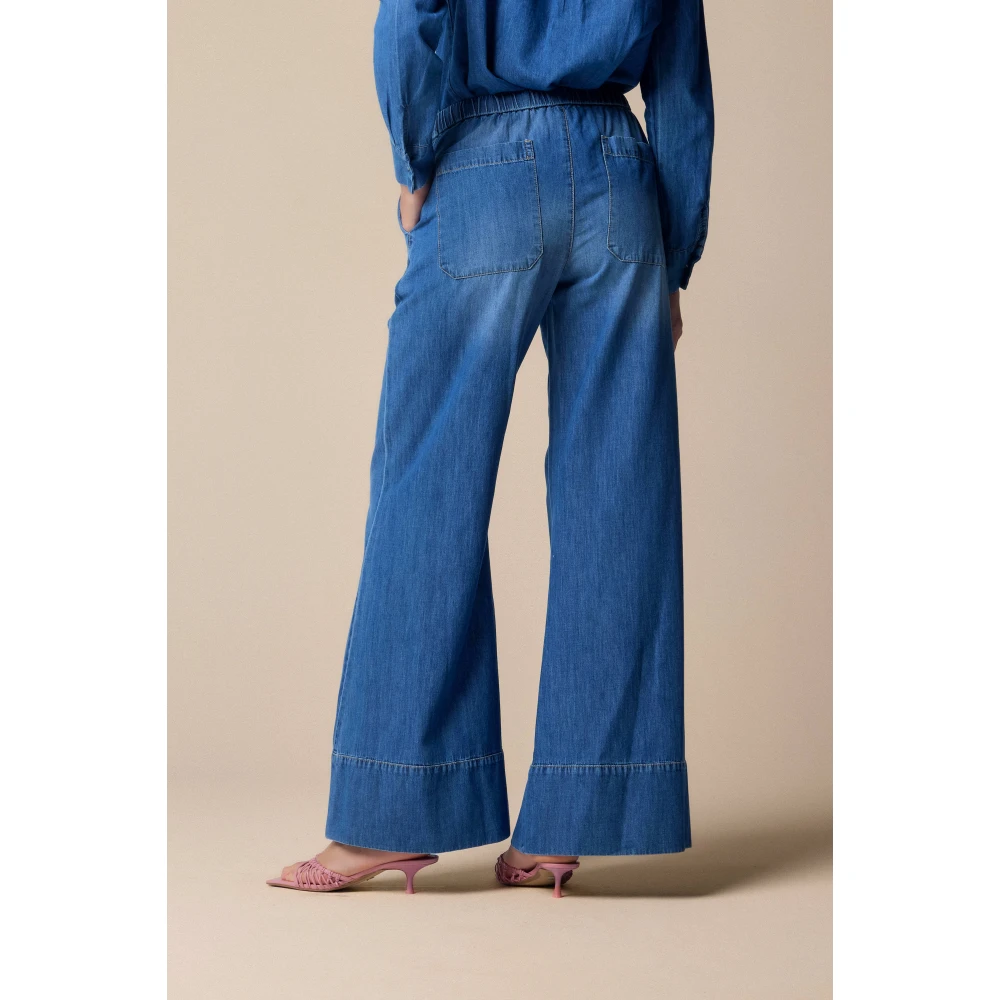 Kocca Stijlvolle Wide Jeans voor Vrouwen Blue Dames